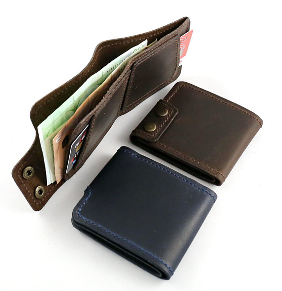 Leather wallet for left-handed - Leder Way